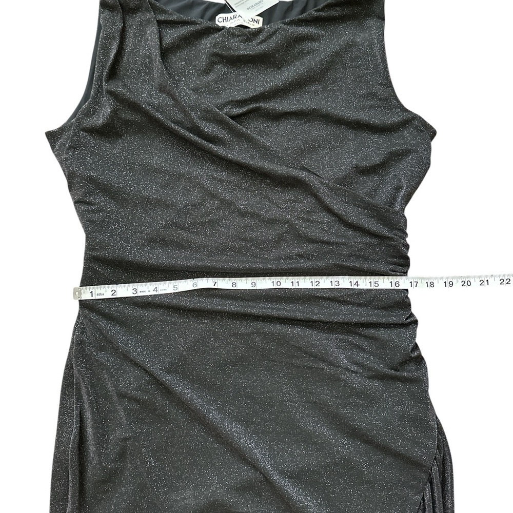 CHIARA BONI Rebon Sugar Elegant Black Dress Made in Italy size 16 NWT - Picture 9 of 12